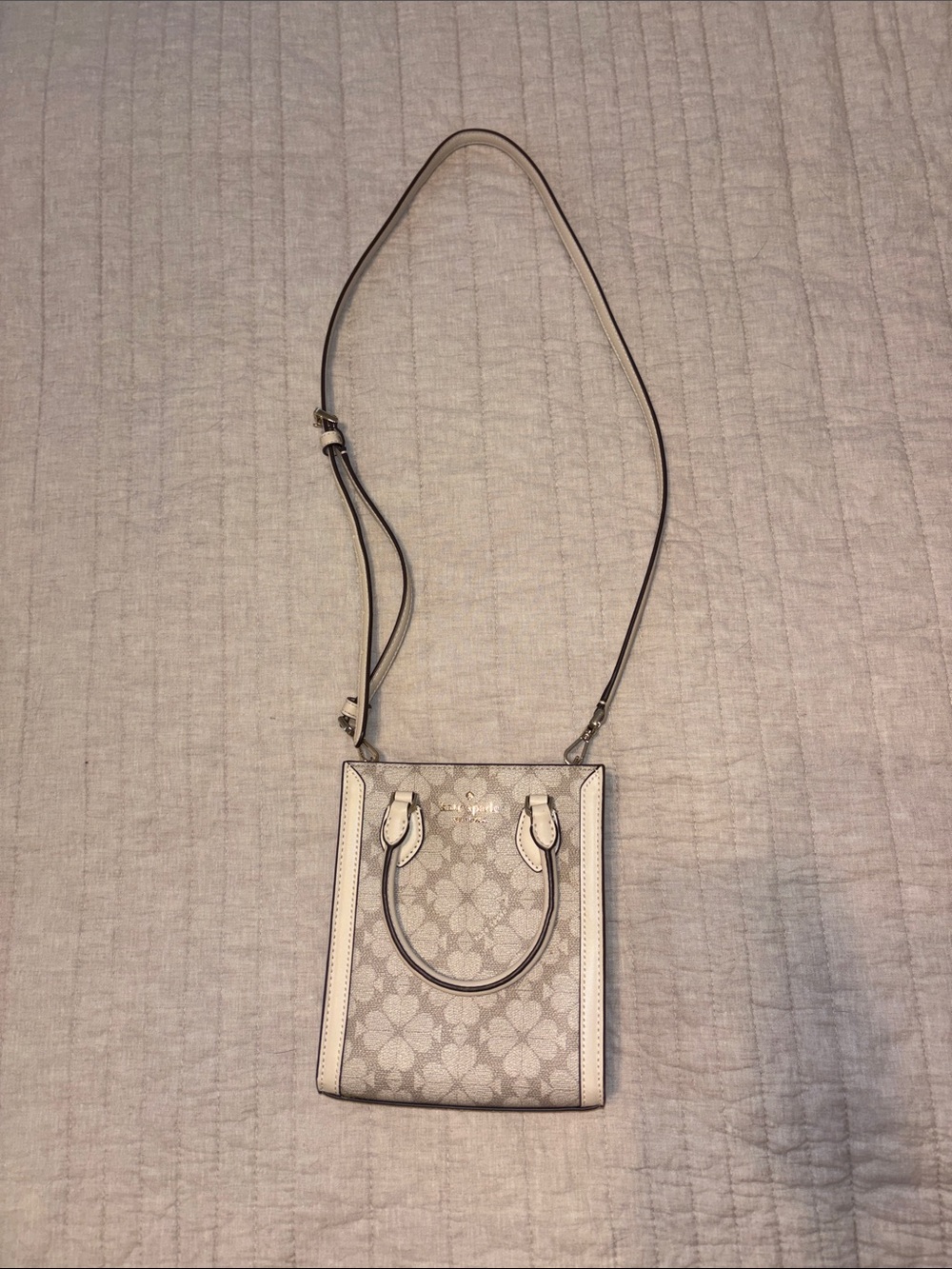 kate spade Cream Floral Logo Crossbody Tote